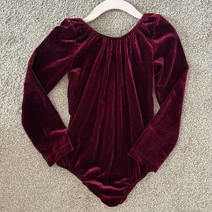 Velvet leotard top